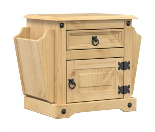 Mesita de noche Corona madera maciza de pino 45x35x47,5 cm