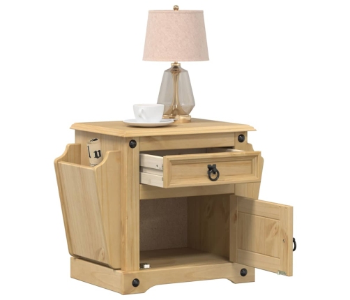 Mesita de noche Corona madera maciza de pino 45x35x47,5 cm