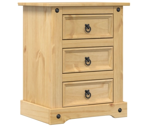 Mesita de noche Corona madera maciza de pino 53x39x66 cm