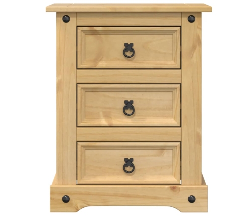 Mesita de noche Corona madera maciza de pino 53x39x66 cm