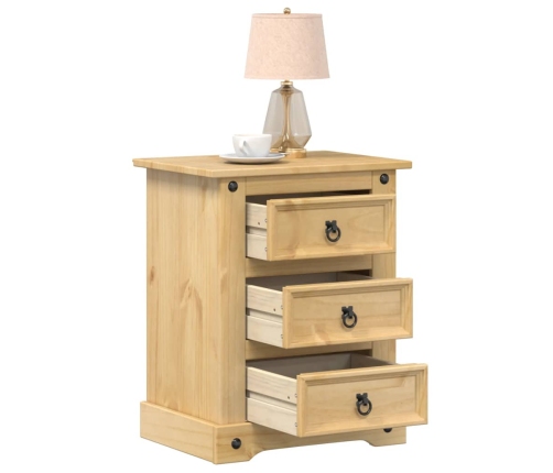 Mesita de noche Corona madera maciza de pino 53x39x66 cm