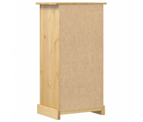 Mesita de noche Corona madera maciza de pino 53x39x103 cm