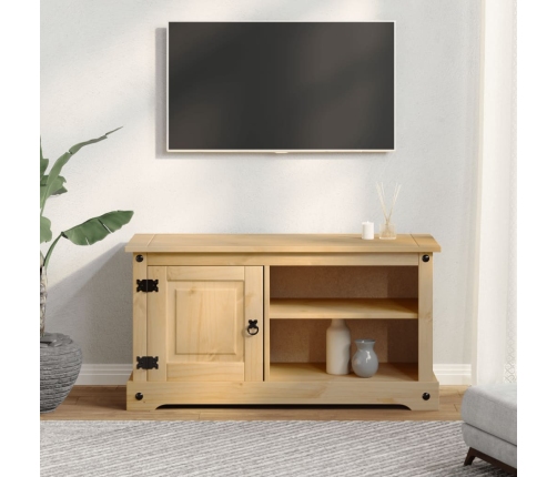 Mueble de TV Corona madera maciza de pino 100x40x52 cm