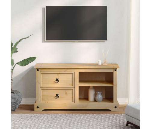 vidaXL Mueble de TV Corona madera maciza de pino 100x40x52 cm