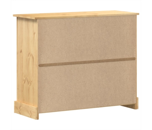 Cómoda cajonera Corona madera maciza de pino 110x43x91 cm