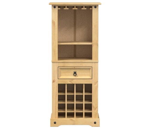 Mueble botellero Corona madera maciza de pino 56x35x134,5 cm