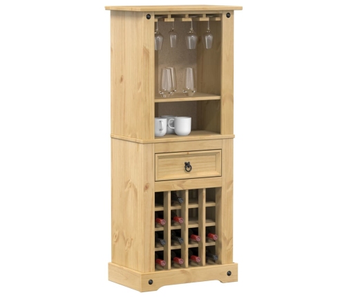 Mueble botellero Corona madera maciza de pino 56x35x134,5 cm