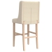 Taburetes altos 2 uds madera maciza de caucho y tela
