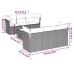 Set sofás de jardín 7 piezas y cojines ratán sintético beige