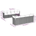 Set de muebles de jardín 9 pzas y cojines ratán sintético gris