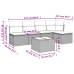 Set de muebles de jardín 6 pzas y cojines ratán sintético gris