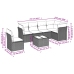 Set sofás de jardín 7 piezas y cojines ratán sintético beige