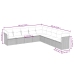 Set de muebles de jardín 9 pzas y cojines ratán sintético gris