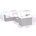 Set muebles jardín 9 pzas y cojines ratán sintético gris claro
