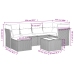 Set sofás de jardín 7 piezas y cojines ratán sintético beige