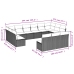 Set sofás de jardín con cojines 13 pzas ratán sintético beige