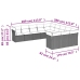 Set de sofás de jardín 11pzas con cojines ratán sintético beige