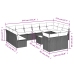 Set sofás de jardín con cojines 13 pzas ratán sintético beige