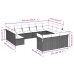 Set sofás de jardín con cojines 13 pzas ratán sintético beige
