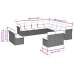 Set sofás de jardín con cojines 13 pzas ratán sintético beige
