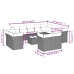 Set sofás de jardín con cojines 13 pzas ratán sintético beige