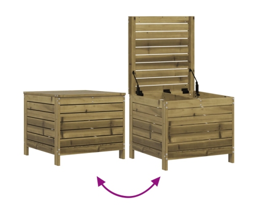 Juego de sofás de jardín 5 piezas madera de pino impregnada