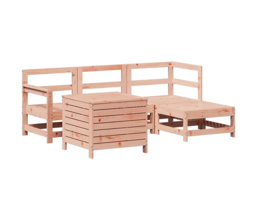 Juego de sofás de jardín 5 pzas madera maciza de abeto Douglas