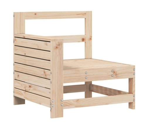 Juego de sofás de jardín 7 piezas madera maciza de pino