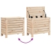 Juego de sofás de jardín 7 piezas madera maciza de pino