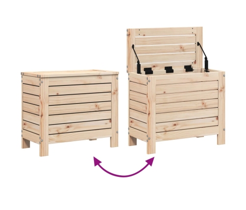 Juego de sofás de jardín 7 piezas madera maciza de pino