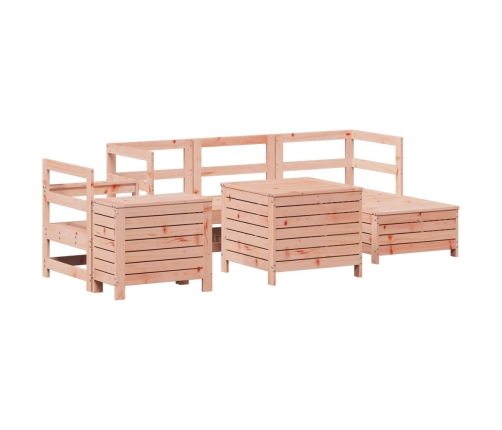 Juego de sofás de jardín 7 pzas madera maciza de abeto Douglas
