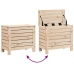 Juego de sofás de jardín 7 piezas madera maciza de pino