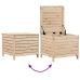 Juego de sofás de jardín 7 piezas madera maciza de pino