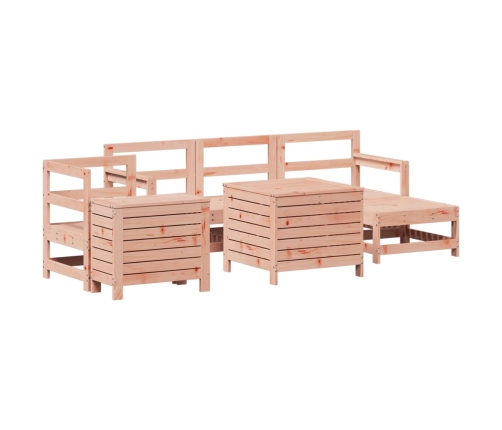 Juego de sofás de jardín 7 pzas madera maciza de abeto Douglas