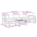 Set muebles jardín con cojines 8 pzas madera maciza pino blanco