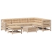 Muebles de jardín 8 pzas y cojines madera maciza pino