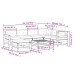 Set muebles jardín con cojines 8 pzas madera maciza pino blanco