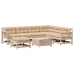 Muebles de jardín 8 pzas y cojines madera maciza pino