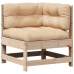 Muebles de jardín 8 pzas y cojines madera maciza pino