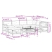 Set muebles jardín con cojines 8 pzas madera maciza pino blanco