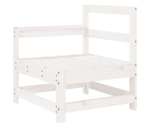 Juego de sofás de jardín 8 pzas madera maciza de pino blanco
