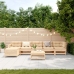 Juego de muebles de jardín 7 piezas madera maciza de pino