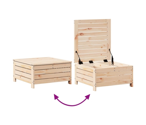 Juego de muebles de jardín 7 piezas madera maciza de pino