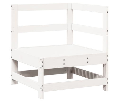 Juego de muebles de jardín 7 pzas madera maciza de pino blanco