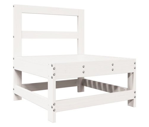Juego de muebles de jardín 7 pzas madera maciza de pino blanco