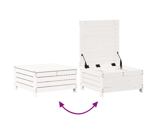Juego de muebles de jardín 7 pzas madera maciza de pino blanco