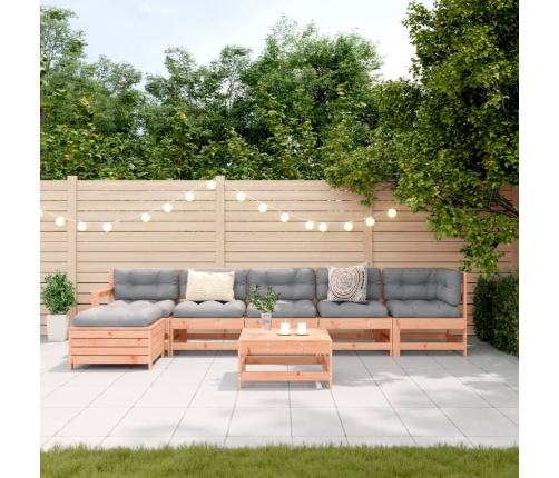Juego de muebles de jardín 7 pzas madera maciza abeto Douglas