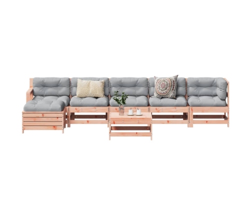 Juego de muebles de jardín 7 pzas madera maciza abeto Douglas
