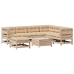 Muebles de jardín 8 pzas y cojines madera maciza pino