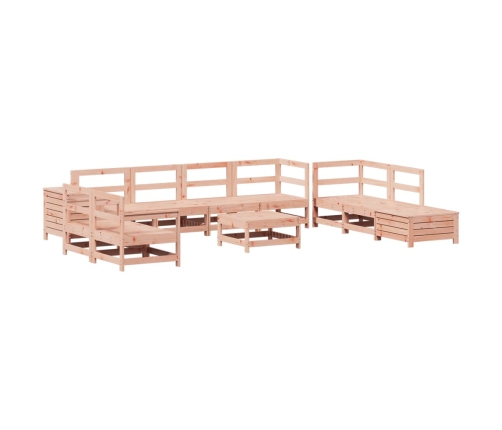 Juego de sofás de jardín 11 pzas madera maciza de abeto Douglas
